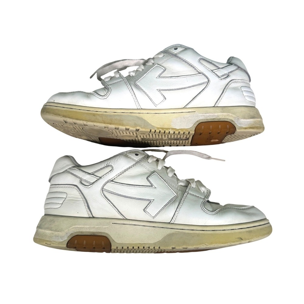 OFF-WHITE Out Of Office For Walking Sneakers White Leather Mens Size 40 - Picture 4 of 8